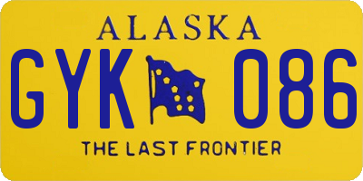 AK license plate GYK086