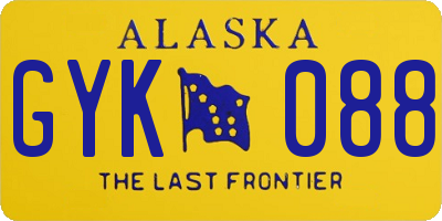 AK license plate GYK088
