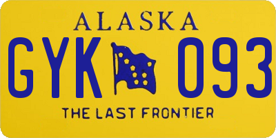 AK license plate GYK093