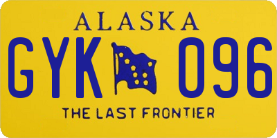 AK license plate GYK096