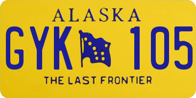 AK license plate GYK105