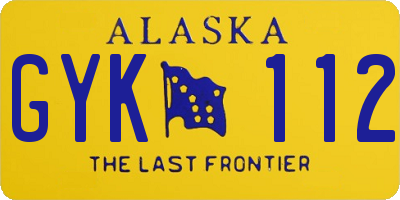 AK license plate GYK112