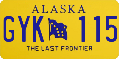 AK license plate GYK115