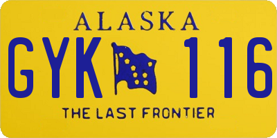 AK license plate GYK116