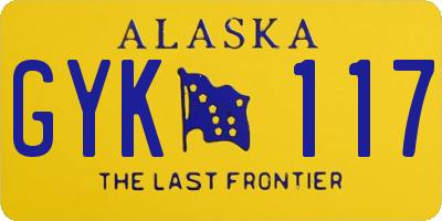 AK license plate GYK117