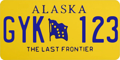 AK license plate GYK123