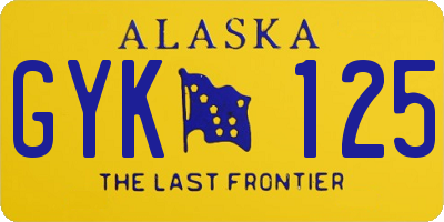 AK license plate GYK125