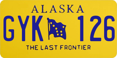 AK license plate GYK126