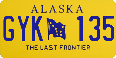AK license plate GYK135