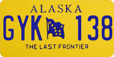 AK license plate GYK138