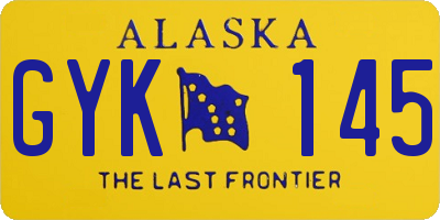 AK license plate GYK145