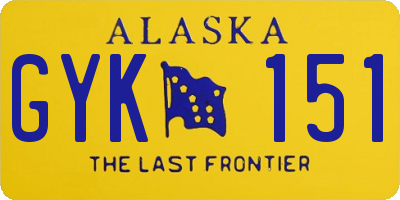 AK license plate GYK151