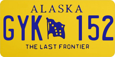 AK license plate GYK152