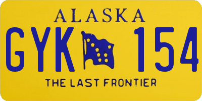 AK license plate GYK154