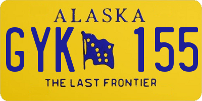 AK license plate GYK155