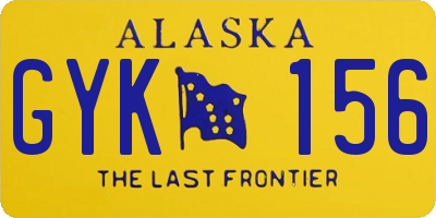 AK license plate GYK156