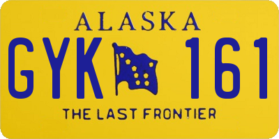 AK license plate GYK161