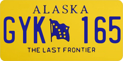 AK license plate GYK165