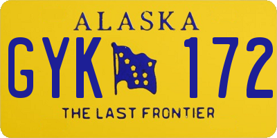 AK license plate GYK172