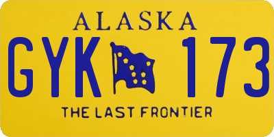 AK license plate GYK173