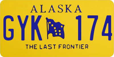 AK license plate GYK174