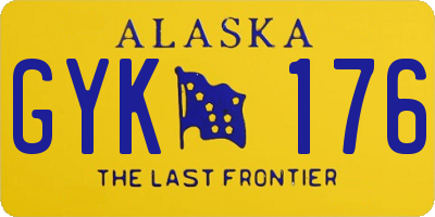 AK license plate GYK176