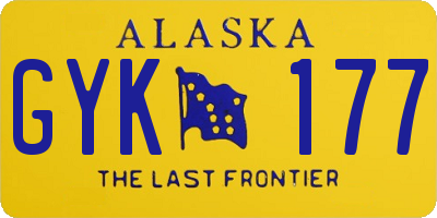 AK license plate GYK177
