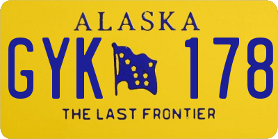 AK license plate GYK178