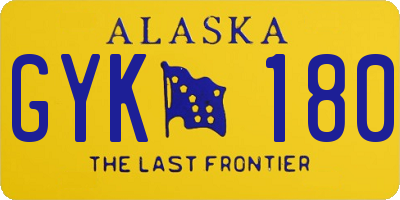 AK license plate GYK180