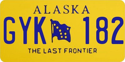 AK license plate GYK182