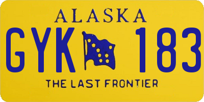 AK license plate GYK183
