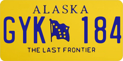 AK license plate GYK184
