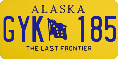 AK license plate GYK185