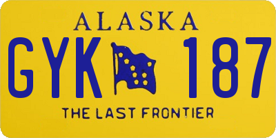 AK license plate GYK187