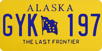 AK license plate GYK197