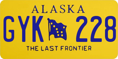 AK license plate GYK228