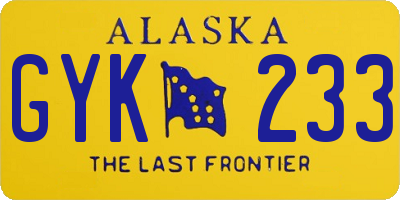 AK license plate GYK233