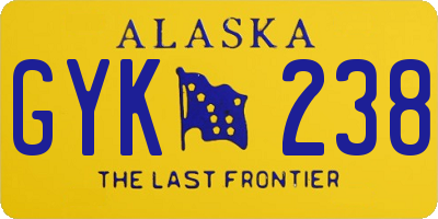 AK license plate GYK238