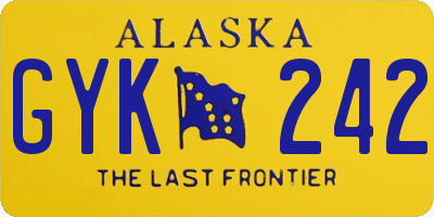 AK license plate GYK242