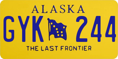 AK license plate GYK244
