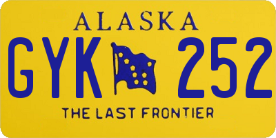 AK license plate GYK252