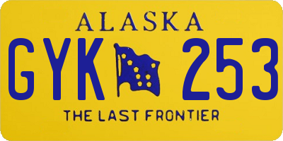 AK license plate GYK253