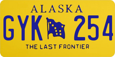 AK license plate GYK254