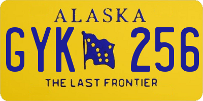 AK license plate GYK256