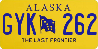 AK license plate GYK262
