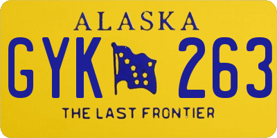 AK license plate GYK263