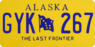 AK license plate GYK267