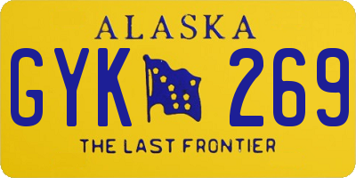 AK license plate GYK269