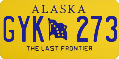 AK license plate GYK273
