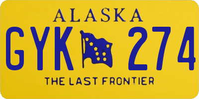 AK license plate GYK274